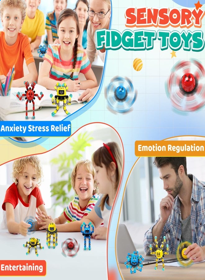 Dr.Kbder Valentines Day Gift for Kids Classroom Boy 6 Pack Fidget Spinner Toys ADHD Sensory Autism Airplane Car Travel Restaurant Road Trip Activities Autistic Cool Prizes Must Have Christmas Stocking Stuffers - Image 5
